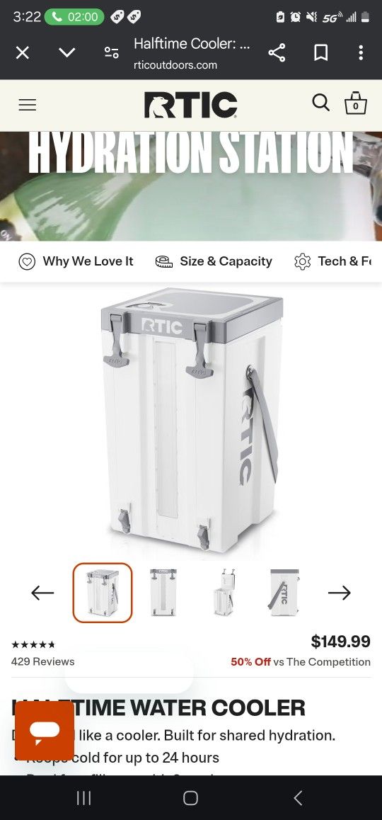 RTIC Halftime Water Cooler