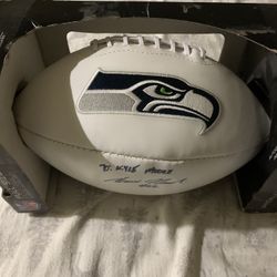 Signed Seahawks football