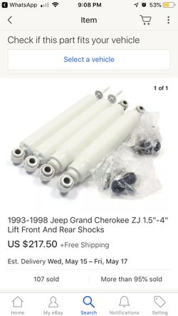 1993-98 Jeep Grand Cherokee shocks