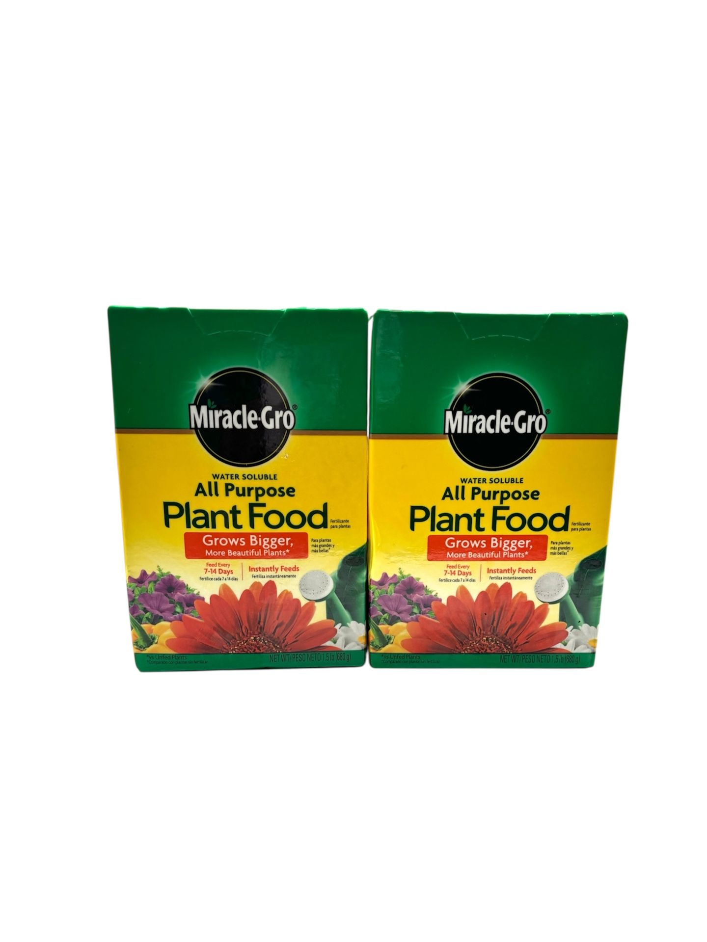 2 Pack Miracle-Gro Water Soluble All Purpose Plant Food, 1.5 lbs., Safe for All Plants