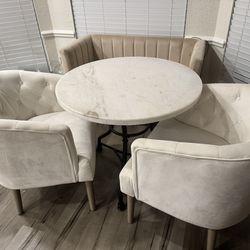 Marble Bistro Table And Chairs