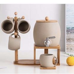 4 Cup Ceramic Handmade Teapot Set 