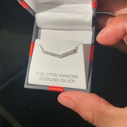1/10  CTTW DIAMOND STERLING SILVER