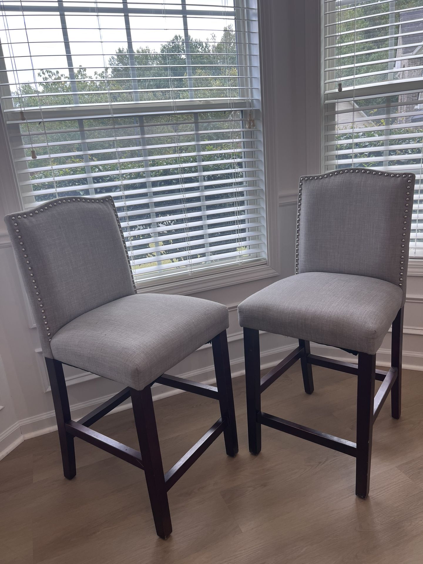 2 Grey Island High Chairs – Great Condition!