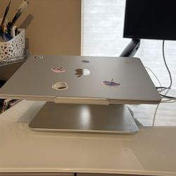 Aluminum Laptop Stand – 360° Rotating – Adjustable & Sturdy
