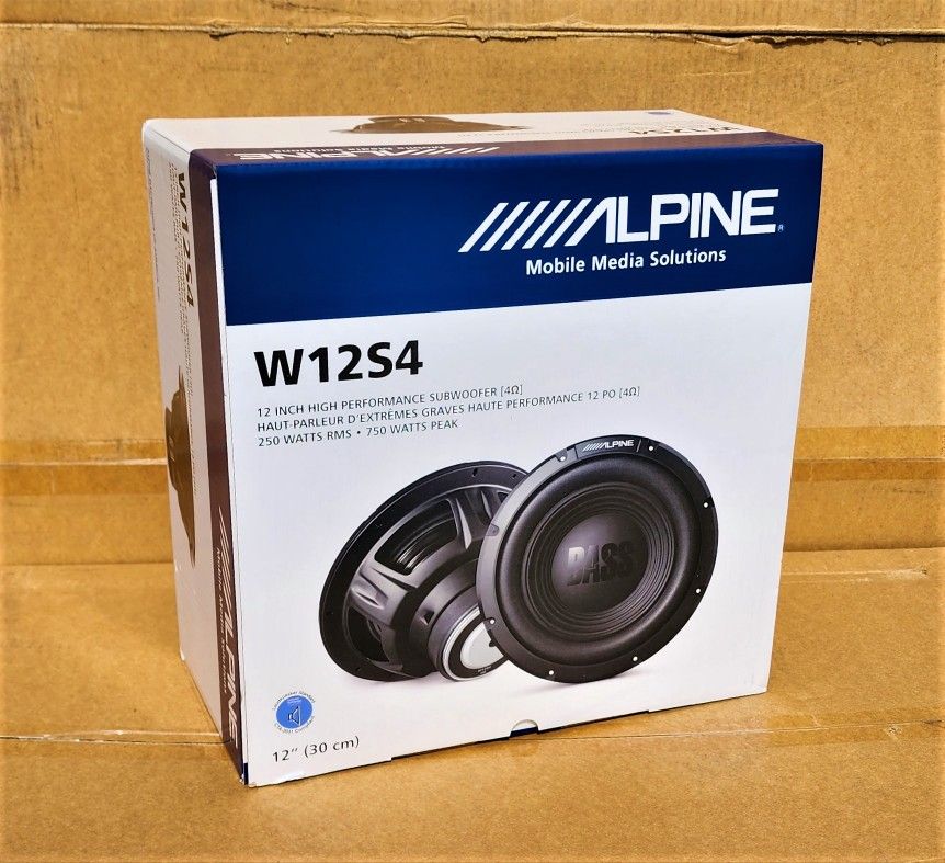 Alpine Bass Car Speaker 12 Ohm Subwoofer 750 Watts BassLine