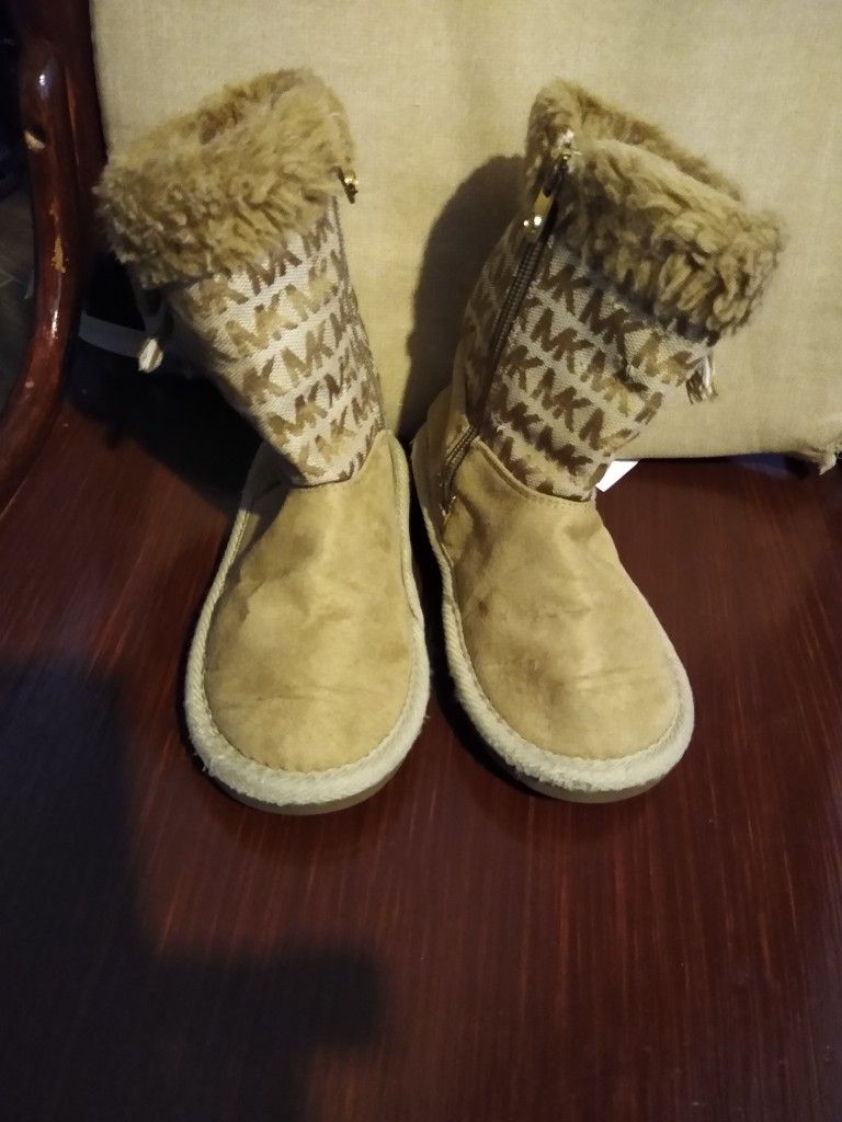 Michael Kors Girls Boots Faux Fur Size:11