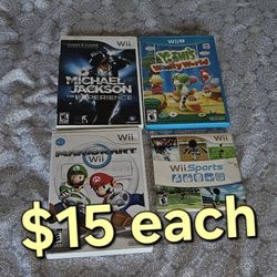 Nintendo Wii And U Games $15 Each