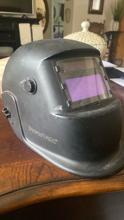 PowerWeld brand, black welding helmet