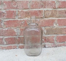 Vintage Embossed Glass Grape Press Wine Half Gallon Bottle