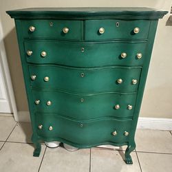 Emerald Green Vintage Dresser 