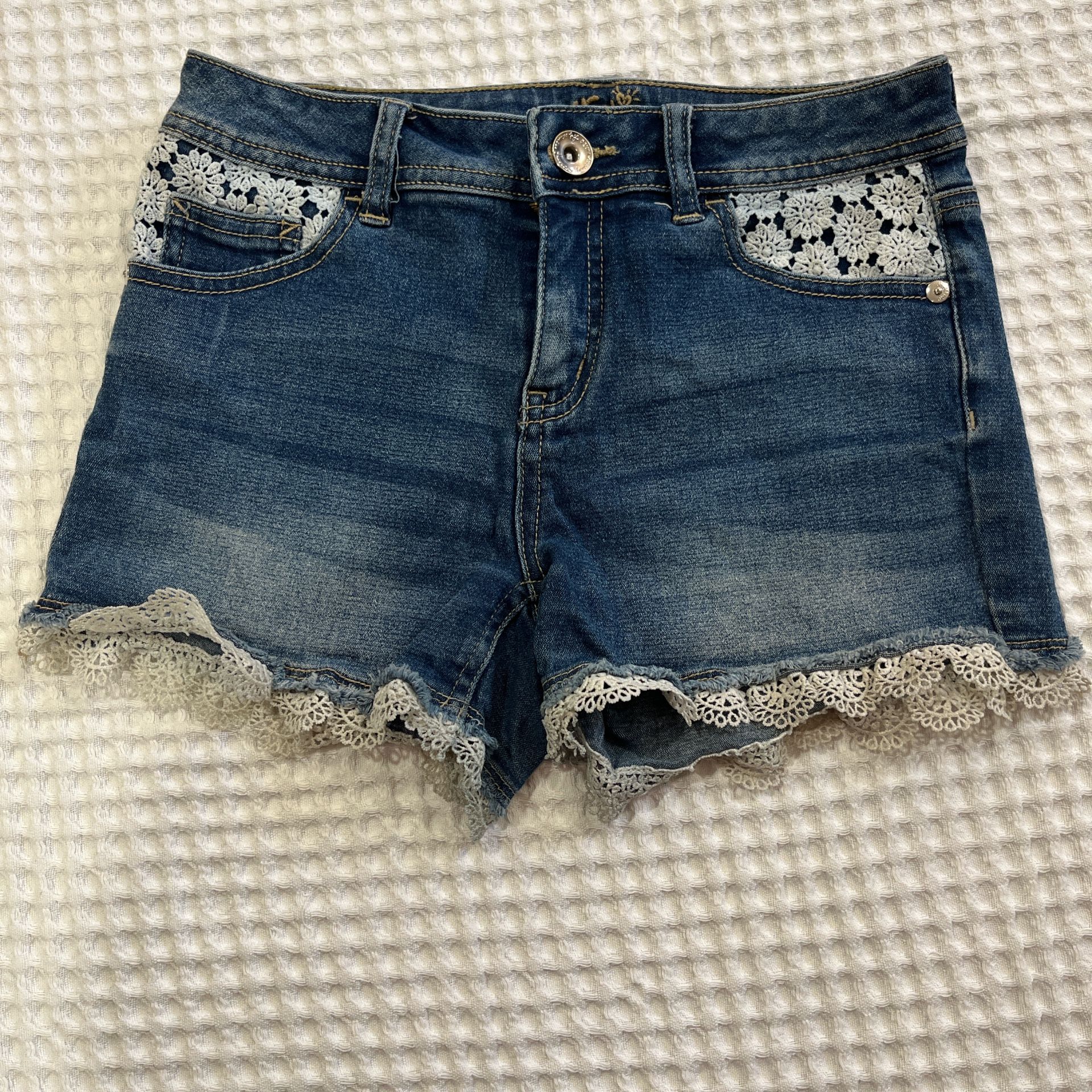 Justice Girl Blue Jeans Shorts Size 14s