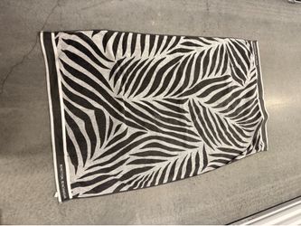 Benetton Beachwear Zebra Print Beach Towel