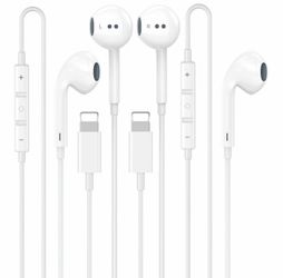 Wired headphones for iPhone 14,13,12, set two