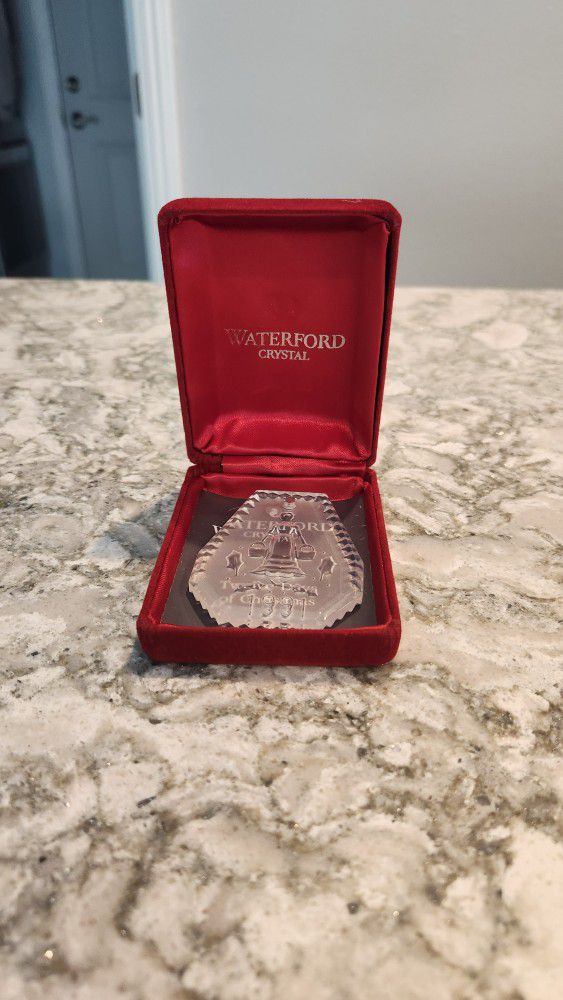 1991 Waterford Crystal Ornament 12 Days of Christmas & Box