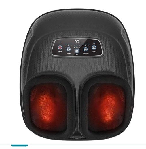 CILI Shiatsu Foot Massager Machine, Electric Heated Feet Massager for Plantar Fasciitis, Kneading Vibration Compression, Detachable Sleeve, Up to Men 