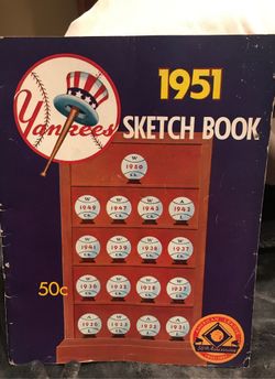 1951 Yankees sketchbook. Actually like a yearbook/score book