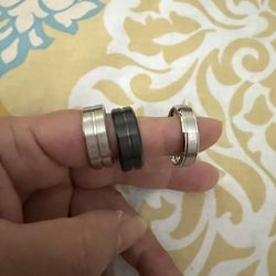 Men’s Fashion Stainless Steel Wedding band size 10’ $22 each