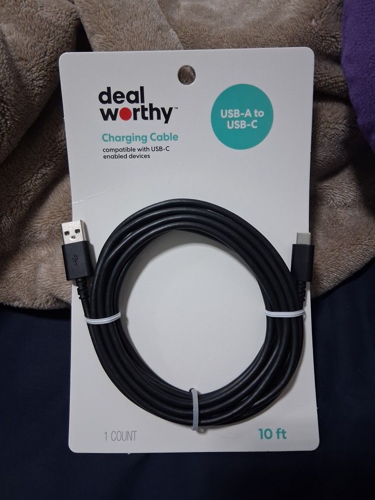 Charging Cable 10ft USB -A To USB -C