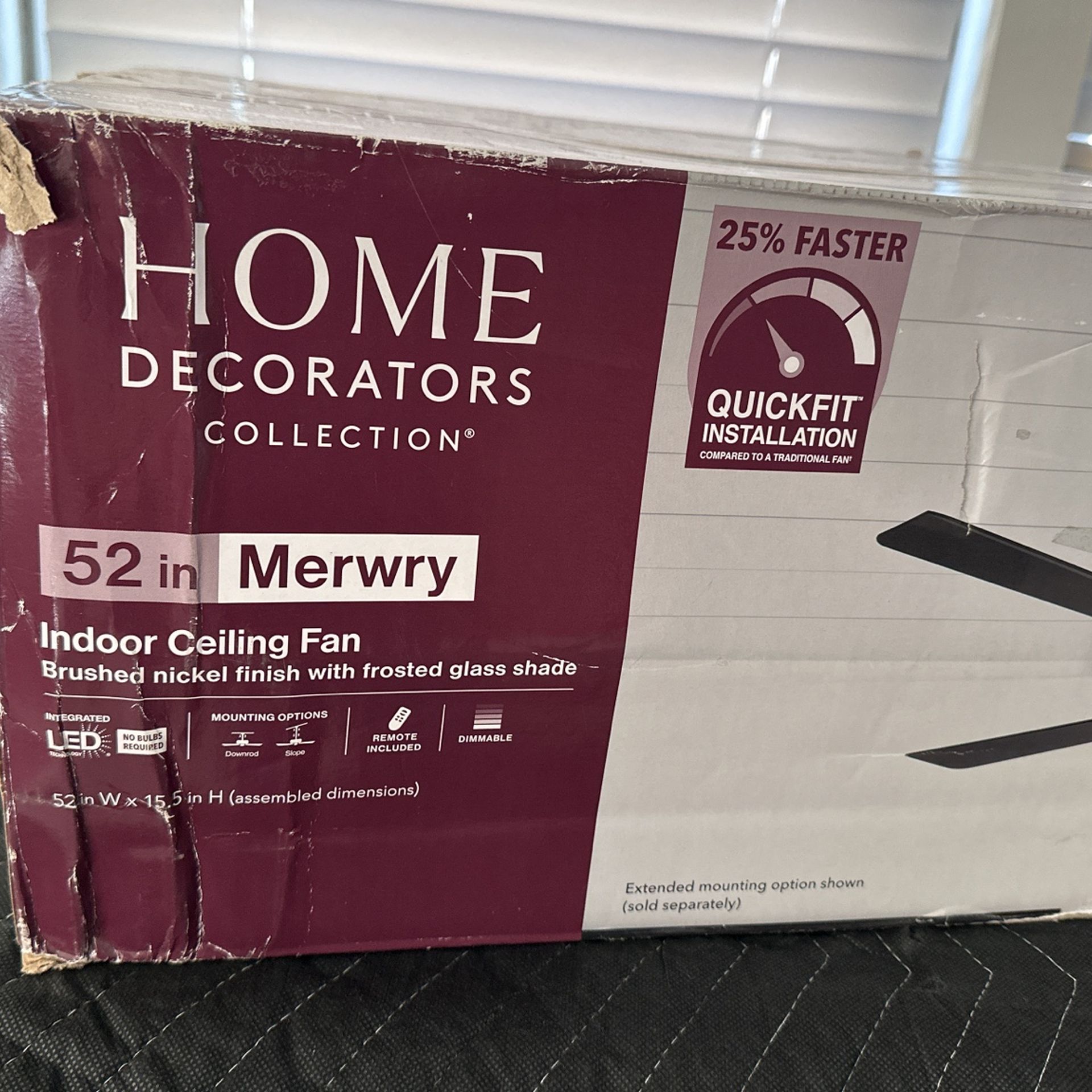 52” Home Decorators Merwry Ceiling Fan