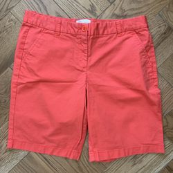 Pre-owned Bermuda Cotton Shorts (6) Coral