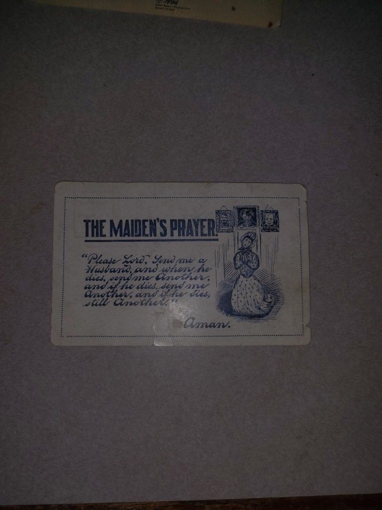 Madam's Prayer Postcard