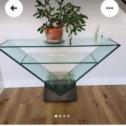 Read The Post. Inverted Triangle Table With Marble Base Needs Repair 