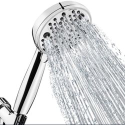 8 Function Shower Heads with Handheld Spray, High Pressure Shower Handle Set with 4.7 Inch Shower Sprayer and 71 Inch Stainless Steel Hose, Polished C