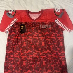 Bape San Francisco 49ers Jersey Sz XL Custom Nike Supreme Jordan NFL 