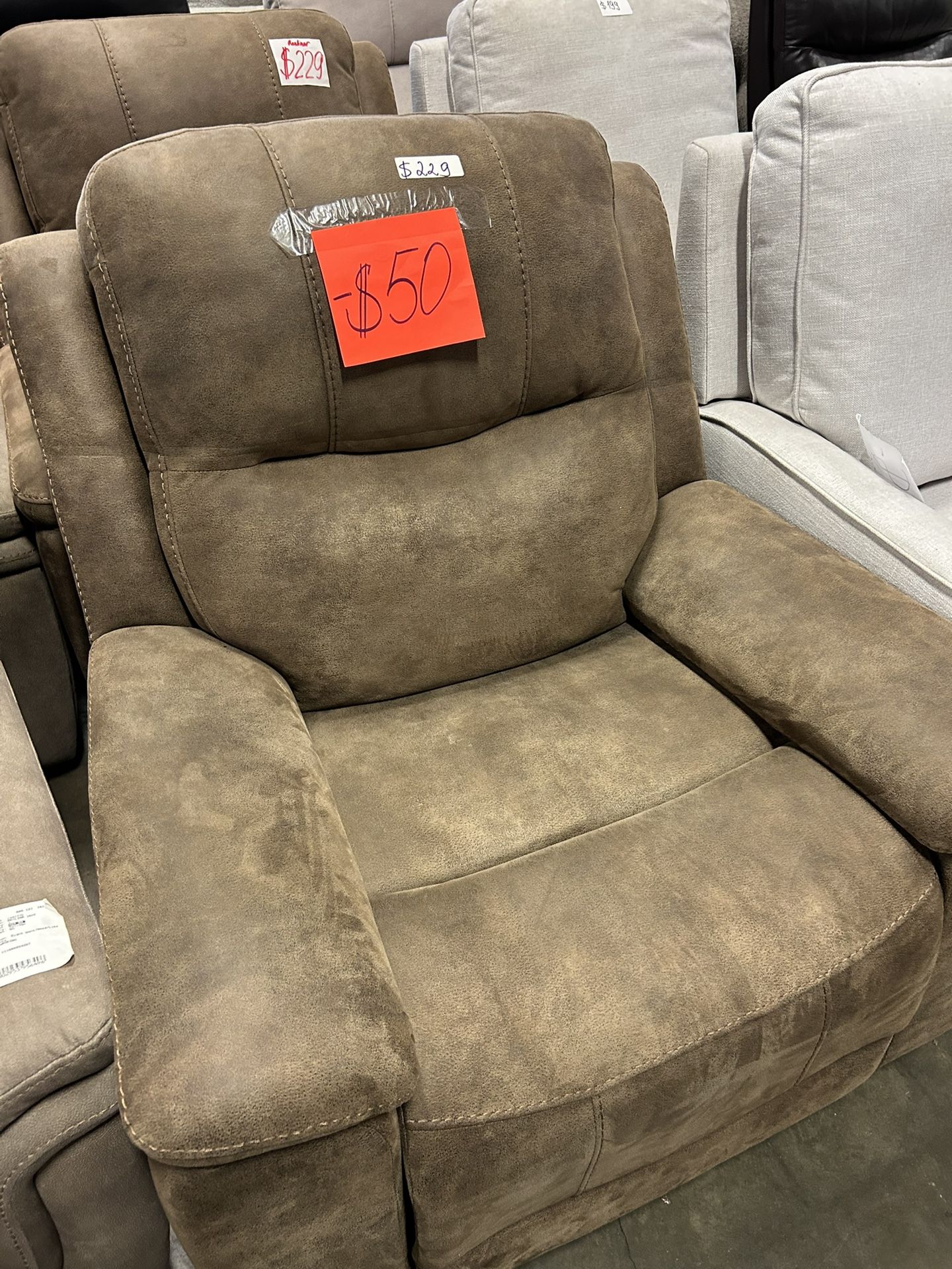 Power Fabric Recliner 