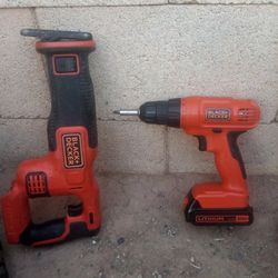 Black N Decker Drill And Sawzall 