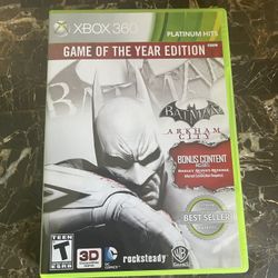 Xbox 360 Batman Arkham City Game Of The Year Edition