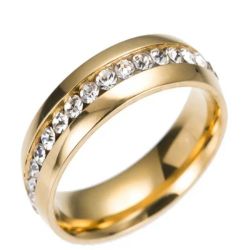 New Men's Size 11 Gold Plated Rhinestone Inlaid Stainless steel Ring. This stunning men's gold-plated ring is a must-have addition to any collection. 