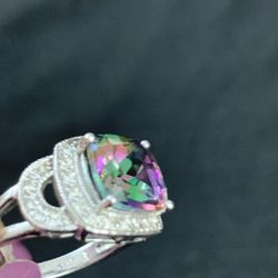 Sterling Silver Mystic Topaz Ring
