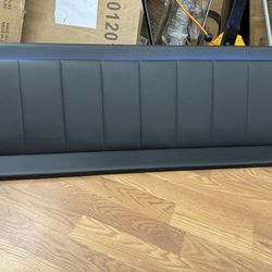 Black Faux Leather LED Queen Bed frame