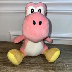 Super Mario Pink Yoshi Plush Little Buddy 8" 2019 Nintendo Collectible(#20)