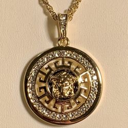 New Gold Plated Necklace With CZ Stones