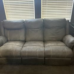 Grey Leather Couch