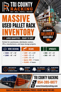 Used pallet racks beams uprights wire decks