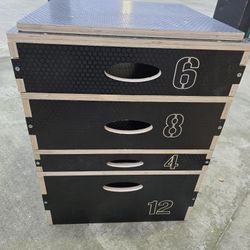 Yes4All Stackable Wood Plyo Box/Plyometric Box, Perfect For Jumping Exercise, 4 Pcs Set (4", 6" 8", 12")

$250 FIRM PRICE BRAND NEW