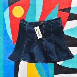 Women's denim short skirt size S