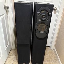 Phase Technology PC-500s tower speakers with powered 12” subwoofers