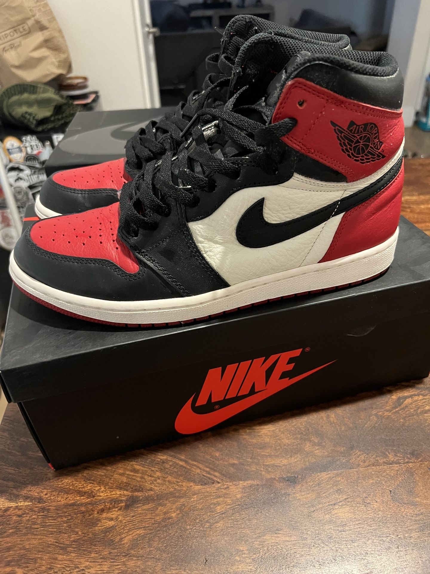 Jordan 1 “Bred Toe” Men’s size 10