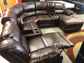 BRAND NEW SECTIONAL SOFA WITH RECLINABLE CHAIRS AND CHAISE