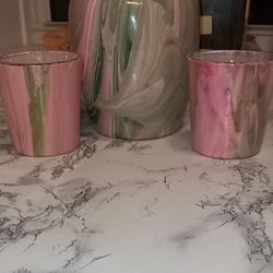 Vase And 2 Candle Holder Set