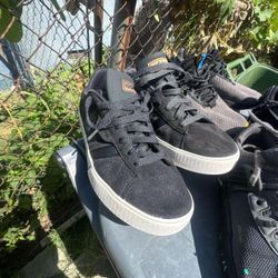Adidas Black Suede Low-Top Sneakers