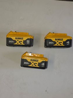 DeWalt batteries 20v