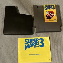 Super Mario Bros. 3 (Nintendo NES, 1990) Authentic w/ Manual & Sleeve Tested