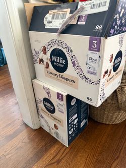 Millie Moon Diapers size 3 (13-34lbs) 2 boxes of 88count