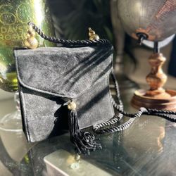 Tassel Suede Black Bag 